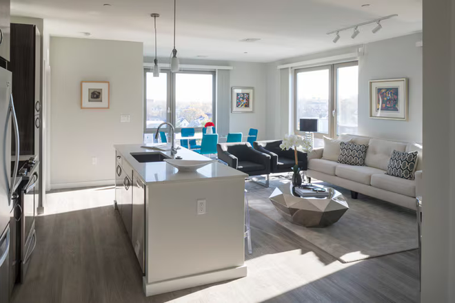 kitchen and living room - Sphere Luxury Apartments