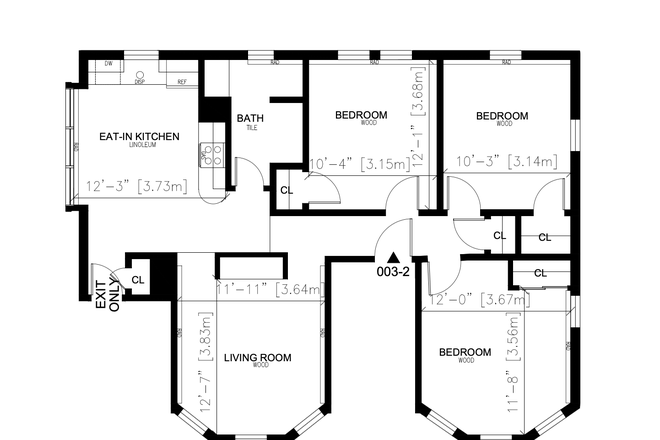 Floorplan - Beckwith Circle Apartments, 12 min walk to Harvard Square!