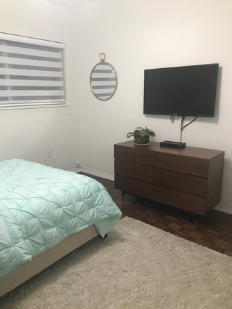 New dresser, large window and TV. - Coral Gables-Private Room & Bathroom in newly remodeled two bedroom, two bath condominium.