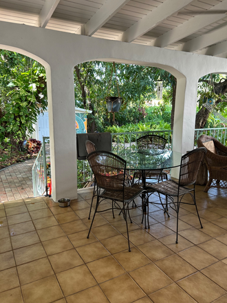 Backyard porch and patio - Shenandoah neighborhood House