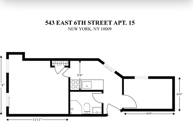 apartment floor plan - Room for rent in the east village Apartments