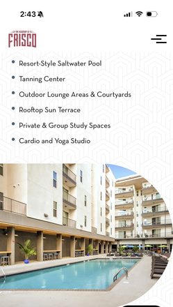 Amenities offered! - The Academy at Frisco, walking distance from campus, close to Greek houses!