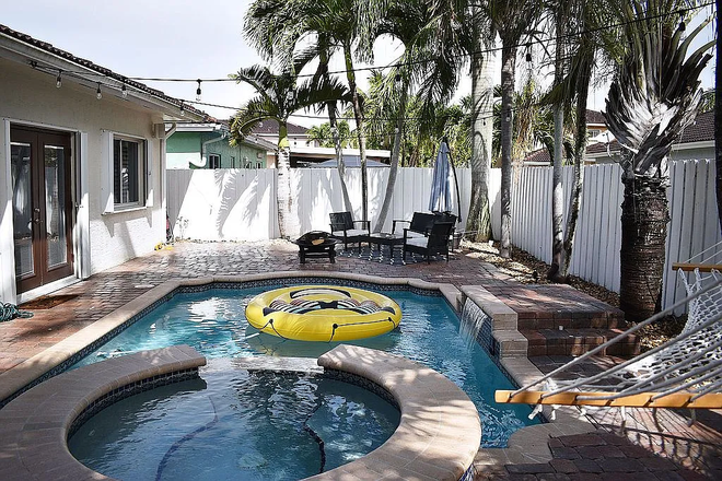 Backyard - Single-family home, 3 bedroom 2 bath, with a pool, smarthome ready!