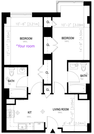 Floorplan - Harvard at Trilogy 2bd/2ba Apartments