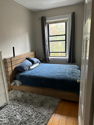 Bedroom, includes sizable closet and storage space. - 600+SQFT 1 Bedroom Apartment