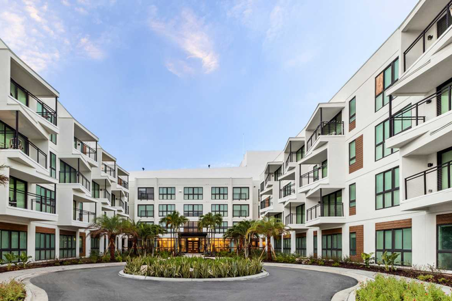 Front entrance - The Hub Tampa Apartments