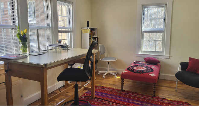 Living Room - One Bedroom Apartment Sublet - Harvard Housing at Holden Green - 8 minute walk to Harvard Yard area