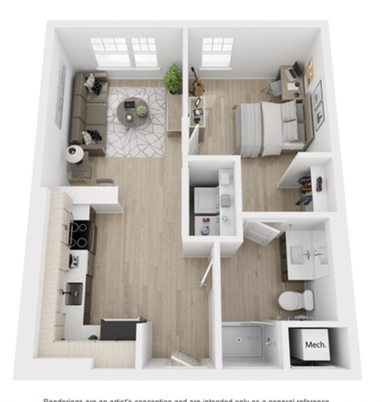 Floor Plan - Fieldstone Artisan 1bdr apt