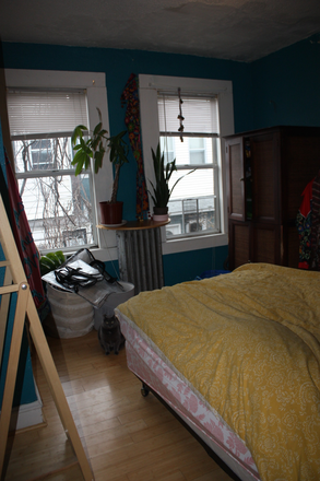 Bedroom Hardwood flooring, walls now white - Large 1 Bedroom Apt Available for 2025 - 2026 term 10 mins walk to Drexel, 20 mins t
