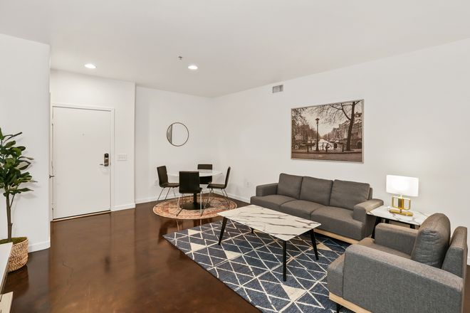 Living Room - Fully Furnished Student Housing - Private Room Apartments