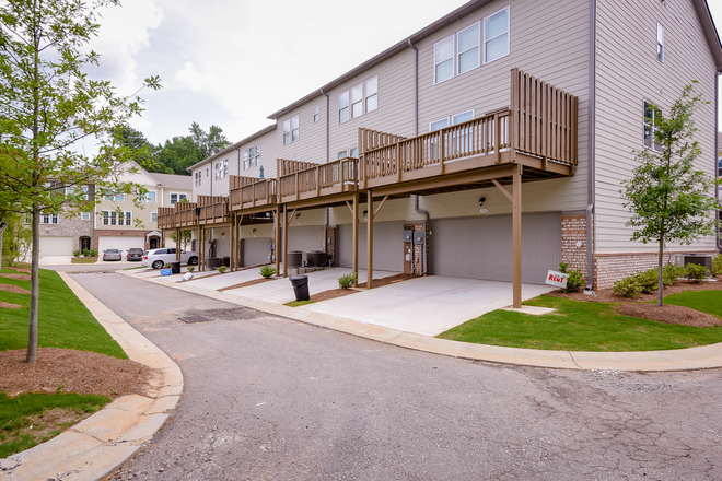 Garage entry and deck - Emory Area Townhome for Rent