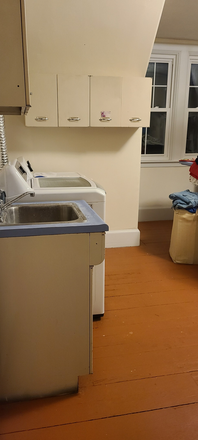 Laundry down the hall from bedroom - On Brown Campus House