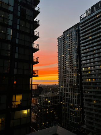 balcony - 1 Bedroom with Private Washroom in 2 bed 2 bath Apartment in King West Area