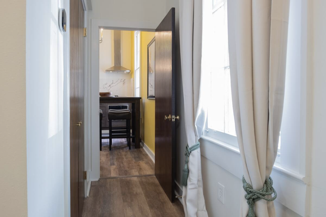 Kitchen View from the downstairs bedroom - Lower Garden - 2Bed 2Bath Parking +porch- All Utilities included Triplex