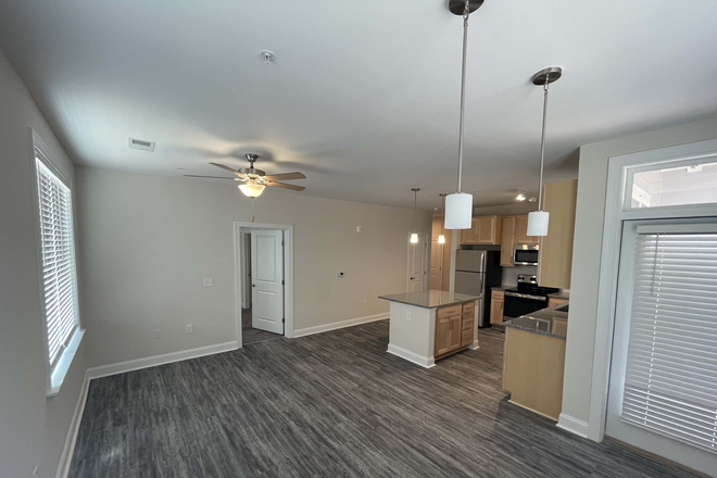 B2 Kitchen and Living - Now Pre-Leasing for August 2025! 1 and 3 Bedrooms with Utilities! Marcom St Apartments!