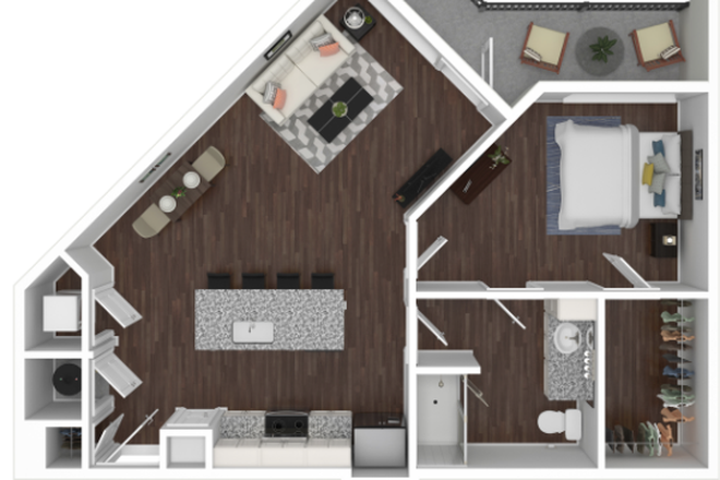 unit floorpan - Centra North Druid Hills Apartments