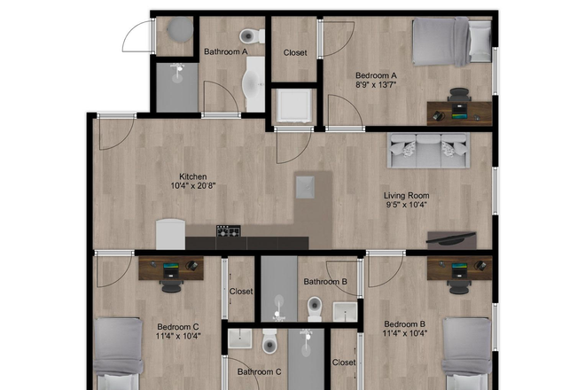 Floorplan - Monterey Apartments by Evergreen