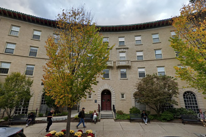 Front facade, room on 3rd floor - Vanderbilt Hall Single Room. Pleasant views.