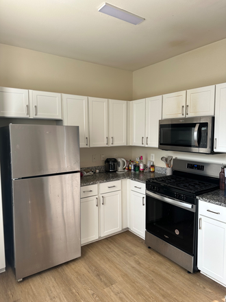Kitchen with appliances (dishwasher, gas stove, fridge, and dishwasher) with lots of cabinet space - Sublet for Students/Staff placed in University of Shady Grove