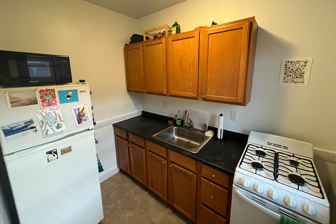 Kitchen - Studio apartment available in Allston starting July 1st (flexible move-in available)