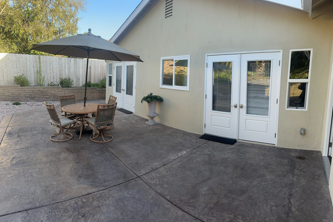 Patio Area in Backyard - Private Master Bedroom and Bathroom with Walk-In Closet