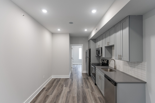 Kitchn-Dining with rear room in view - Fairly New 2-bed, 2-bath apartment near Drexel and UPenn, Available 9/1/2026