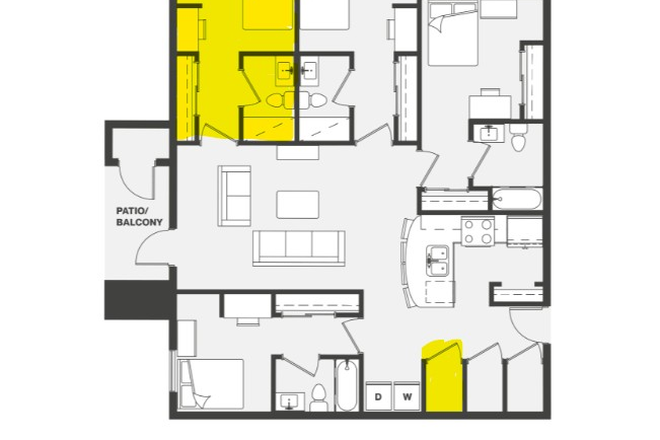 Floor Plan - The Lark West Lafayette Apartments