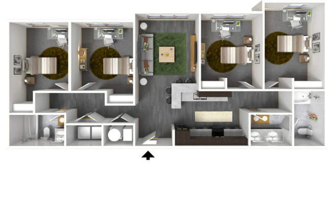 4x2 floor plan - Bellamy Apartments