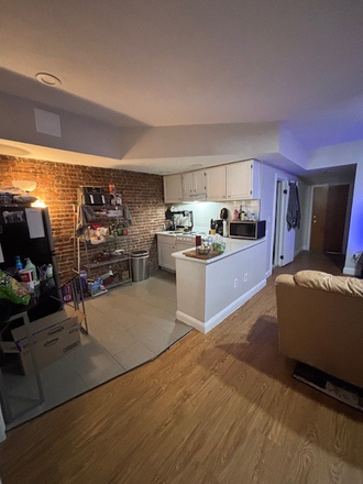 living room kitchen area - Back Bay Apartment