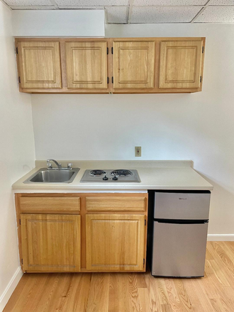 Kitchen - Available Now – Sunny Beacon Street Studio with Hardwood Floors