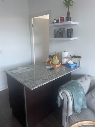 Kitchen / Living Room - 1 Bedroom + Private Bathroom for Lease in 2 Bed Condo (Queen West)