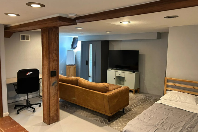 Living room - Walk to Campus: Studio apartment, fully furnished