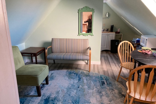 Kitchenette - Semi-private second floor. 2 bedrooms, kitchenette, private bath, office