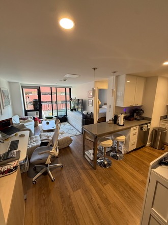 living room/ dining counter - Entire 1bed1bath in HBS newly renovated apartments, fully furnished