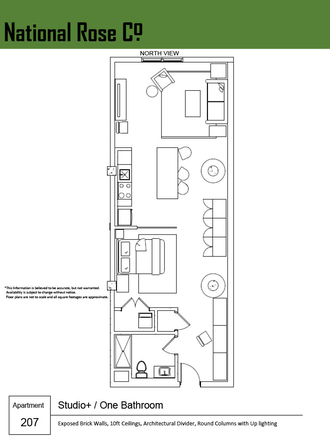 Floor Plan - National Rose Co. - Boutique Apartments Downtown