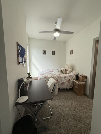 Bedroom (only bed frame, mattress, desk, chair, included. Can request headboard from management.) - Ion College Station - Reduced Rate Available