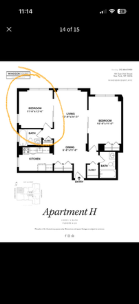 Layout of the apartment - 2 BD/ 2 BT Highrise apartment in nomad