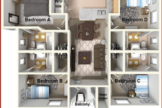 will be bedroom C - Block 36 Apartments