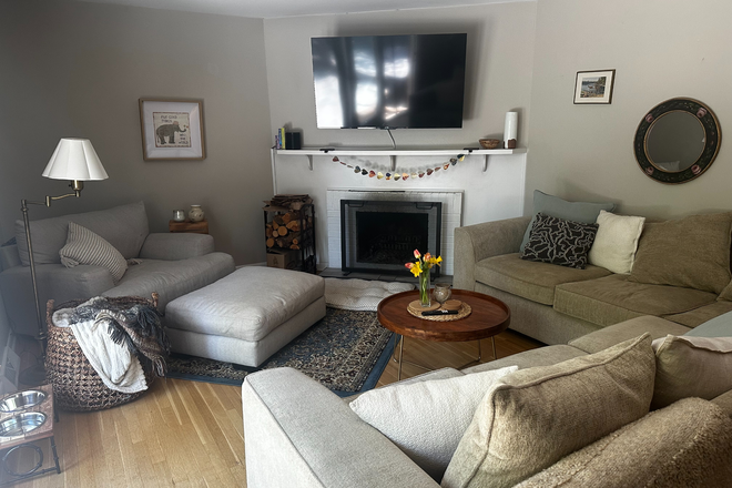 Living room - 2 rooms available 7/1 in peaceful, dog-friendly home 7 min from DU with backyard and fireplace