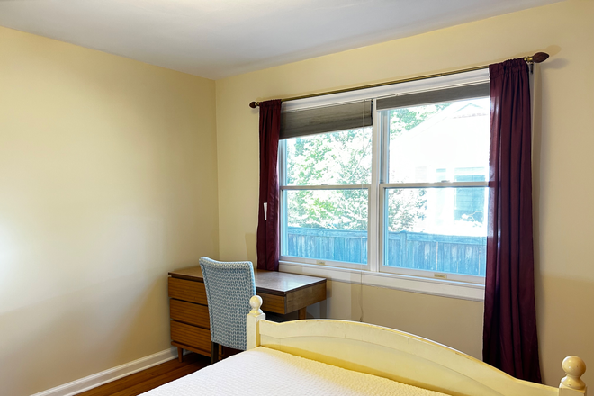 Big window,Comfortable chair and reading table - Furnished room in shared home-Erdman Ave-Princeton