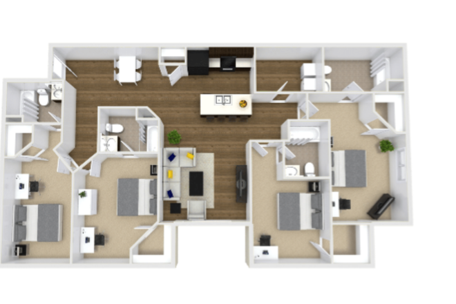 Whole Unit Floorplan - University Edge Building 4