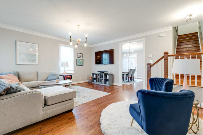 Living Room - Modern Housing on Moore St Townhome