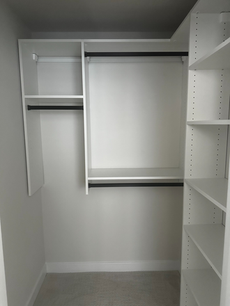 Closet - Room with private bathroom for rent in townhouse located in a peaceful neighborhood