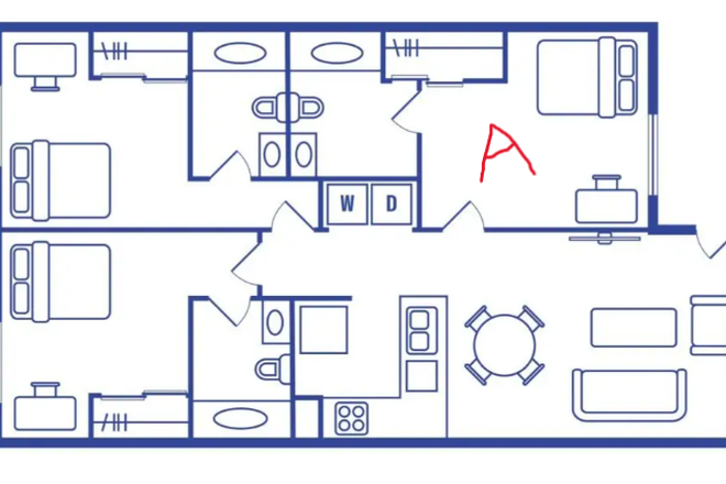 You will get Room A - Alight Apartments