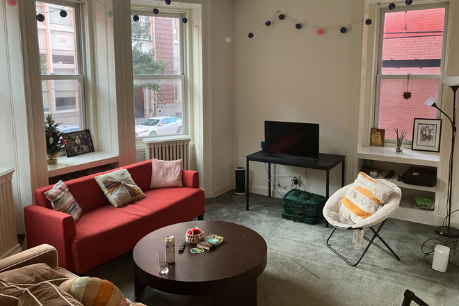 Living room (not pictured: dining area, hallway with washer/dryer and closets) - PRIVATE ROOM FOR RENT - MOUNT VERNON NEIGHBORHOOD