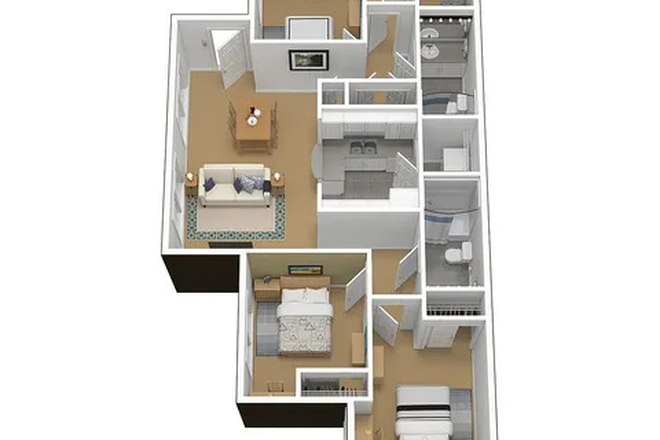 Floor plan - Courtyards Apartment Lease Transfer January-July 2026
