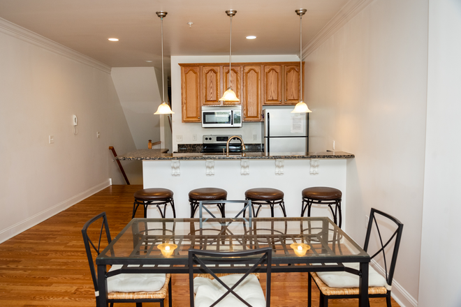 Kitchen - 6 Bedroom, 3 Bathroom Modern Duplex just a block to Temple's Main Campus Duplex