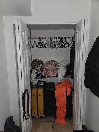 Closet of room - Single room available with attached bathroom in a 3 bed, 2 bath apartment near to UIC