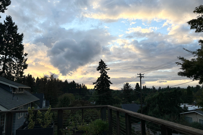 Photo from the deck! I do not have pictures that cohesively display the inside of the house, but I can gather them if there is interest! - Sublet Available | Now–July 31 | Private Entrance | $1,066/mo | Near UO