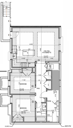 Floorplan - Luxury 2-Bedroom Residence in AU Park • Chef's Kitchen Apartments